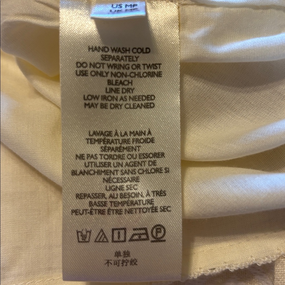 Anthropologie Maeve Dominique Tunic Dress Creme White size Medium Petite - Picture 10 of 11